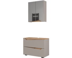 Vicco Marelle Badkamermeubelset – 2 delen Greige/Artisan