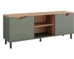 Vicco Marelle TV-meubel – 150 x 60 cm met 2 deuren Groen/Kunstzinnig
