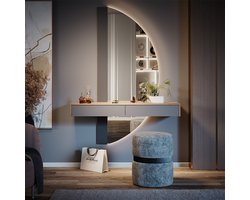 Vicco Melisa Kaptafel – 120 cm met 2 laden Grijs