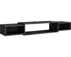 Vicco Nordic TV-meubel – 139.7 x 20.3 cm met open vakken Zwart beton