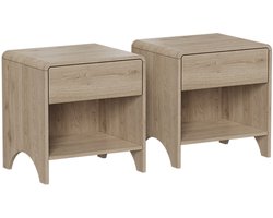 Vicco Oaki Nachtkastje – Set van 2 Eiken