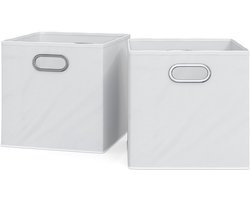 Vicco Opbergbox – 30 x 30 cm Set van 2 Wit