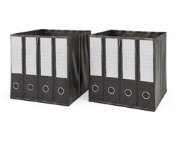Vicco Opbergbox – 30 x 30 cm Set van 2 Zwart