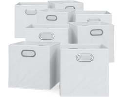 Vicco Opbergbox – 30 x 30 cm Set van 8 Wit