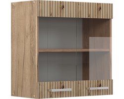 Vicco R-Line Glazen keukenkast – 60 cm Artisanaal eiken