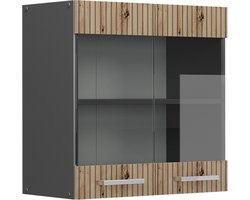 Vicco R-Line Glazen keukenkast – 60 cm Artisanaal eiken