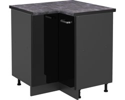 Vicco R-Line Hoekkast – 75.6 cm, WB Antraciet Zwart hoogglans