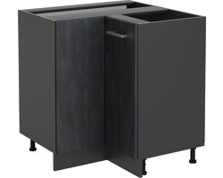 Vicco R-Line Hoekkast – 75.6 cm WB Marmer Zwart beton