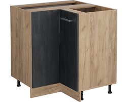 Vicco R-Line Hoekkast – 75.6 cm zonder werkblad Zwart beton
