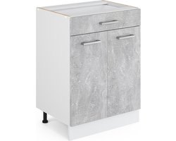 Vicco R-Line Keuken Keukenonderkast – 60 cm met lade, zonder werkblad Beton met lade, zonder werkblad