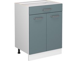 Vicco R-Line Keuken Keukenonderkast – 60 cm met lade, zonder werkblad Blauw-grijs met lade, zonder werkblad