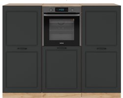 Vicco R-Line Keukenblok – 180 cm zonder werkblad Antraciet landhuis/gouden eik