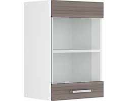 Vicco R-Line Universele hangkast – 40 cm met glazen deur Grijs met glazen deur