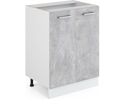 Vicco R-Line Universele onderkast – 60 cm met deuren, zonder werkblad Beton met deuren, zonder werkblad