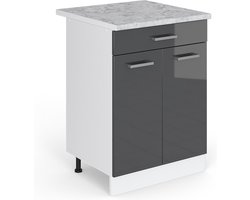 Vicco R-Line Universele onderkast – 60 cm met laden Antraciet Hoogglans