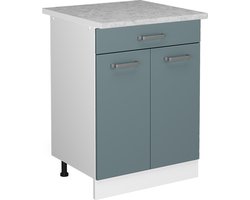 Vicco R-Line Universele onderkast – 60 cm met laden Blauw-grijs met laden