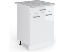 Vicco R-Line Universele onderkast – 60 cm met laden Wit Hoogglans