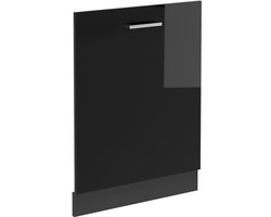 Vicco R-Line Vaatwasserfrontpaneel – 60 cm zonder werkblad Zwart hoogglans