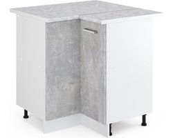 Vicco R-LineUniversele hoekkast – 75.6 cm met deur, met werkblad Beton met deur, met werkblad