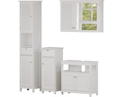 Vicco Riad Badkamermeubelset – 4 delen, optie 1 Wit
