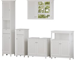 Vicco Riad Badkamermeubelset – 5 delen, basiseenheid met tussenplank Wit