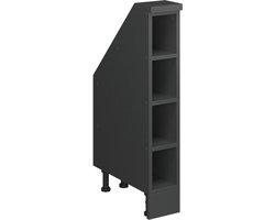 Vicco Rion Kast voor schuine wand – 15 x 81.6 cm met 4 compartimenten Antraciet