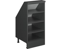 Vicco Rion Kast voor schuine wand – 40 x 81.6 cm met 4 compartimenten Antraciet