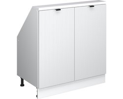 Vicco Rion Kast voor schuine wand – 80 x 81.6 cm met 2 deuren Witte golf