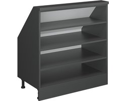 Vicco Rion Kast voor schuine wand – 80 x 81.6 cm met 4 compartimenten Antraciet