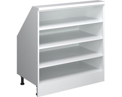 Vicco Rion Kast voor schuine wand – 80 x 81.6 cm met 4 compartimenten Wit