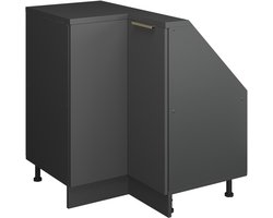 Vicco Rion Kast voor schuine wand Hoekkast – 75.6 x 81.6 cm met 1 deur Antraciet-goud