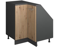 Vicco Rion Kast voor schuine wand Hoekkast – 75.6 x 81.6 cm met 1 deur Artisanaal eiken/antraciet
