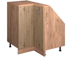 Vicco Rion Kast voor schuine wand Hoekkast – 75.6 x 81.6 cm met 1 deur Artisanaal eiken/Goudkraft eiken