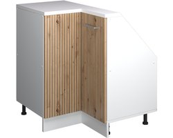 Vicco Rion Kast voor schuine wand Hoekkast – 75.6 x 81.6 cm met 1 deur Artisanaal eiken/wit