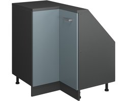 Vicco Rion Kast voor schuine wand Hoekkast – 75.6 x 81.6 cm met 1 deur Blauw-grijs/antraciet