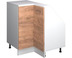 Vicco Rion Kast voor schuine wand Hoekkast – 75.6 x 81.6 cm met 1 deur Eik goud/wit