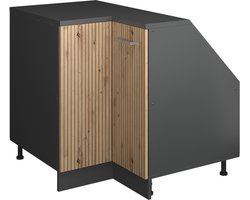 Vicco Rion Kast voor schuine wand Hoekkast – 75.6 x 81.6 cm met 1 deur, kastromp 60 cm diepte Artisanaal eiken