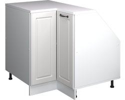 Vicco Rion Kast voor schuine wand Hoekkast – 75.6 x 81.6 cm met 1 deur, kastromp 60 cm diepte Wit Landhuis