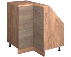 Vicco Rion Kast voor schuine wand Hoekkast – 75.6 x 81.6 cm met 1 deur Sonoma/Goudkraft eik