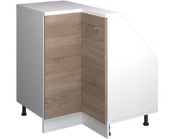Vicco Rion Kast voor schuine wand Hoekkast – 75.6 x 81.6 cm met 1 deur Sonoma/Wit