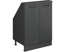 Vicco Rion Kast voor schuine wand – met 2 deuren Antraciet landhuis/antraciet