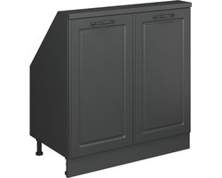 Vicco Rion Kast voor schuine wand – met 2 deuren Antraciet landhuis/antraciet