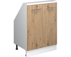 Vicco Rion Kast voor schuine wand – met 2 deuren Artisanaal eiken/wit