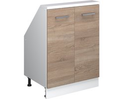 Vicco Rion Kast voor schuine wand – met 2 deuren Sonoma/Wit