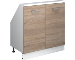Vicco Rion Kast voor schuine wand – met 2 deuren Sonoma/Wit