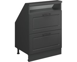 Vicco Rion Kast voor schuine wand – met 2 laden Antraciet landhuis/antraciet