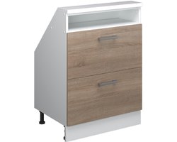 Vicco Rion Kast voor schuine wand – met 2 laden Sonoma/Wit