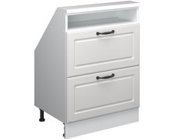 Vicco Rion Kast voor schuine wand – met 2 laden Wit landhuis/wit