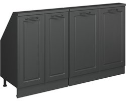 Vicco Rion Kastenset voor schuine wand – Set van 2 Antraciet landhuis/antraciet