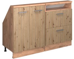 Vicco Rion Kastenset voor schuine wand – Set van 2 Artisanaal eiken/Goudkraft eiken